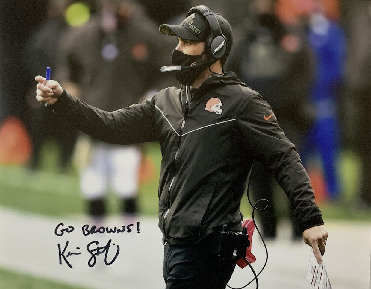 KEVIN STEFANSKI HAND SIGNED 8x10 Photo Poster painting CLEVELAND BROWNS FOOTBALL COACH AUTO COA