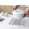 1Pcs Stainless Steel Adjustable Table Mat Pad Heat Resistant Dish Bowl Pan Holder Coasters Placemat For Kitchen Dining Table