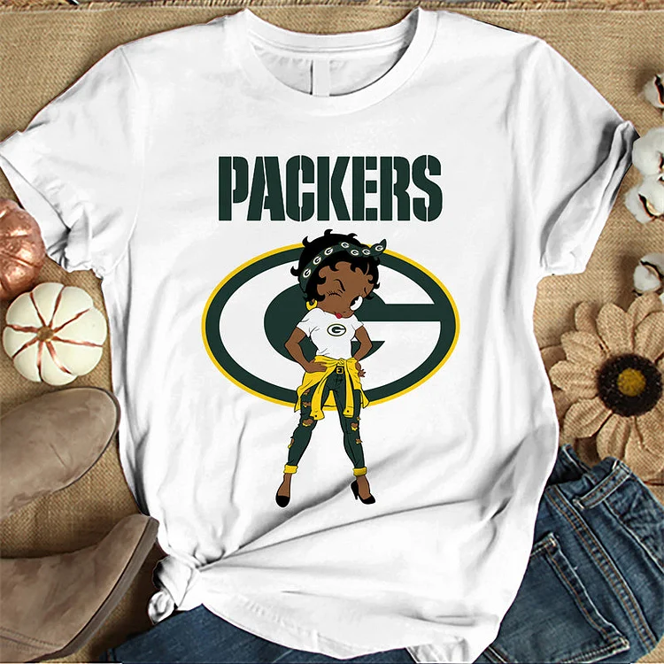Green Bay Packers  Women's White Relaxed T-Shirt
