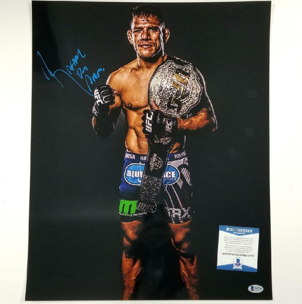 Rafael Dos Anjos signed 16x20 Photo Poster painting UFC MMA Autograph ~ Beckett BAS COA