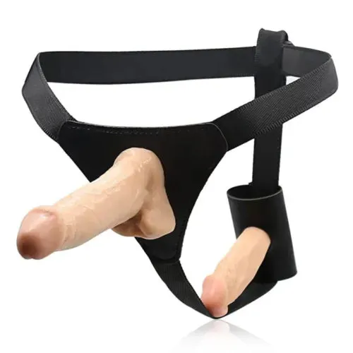 Double Penetration Strap-On Harness Realistic G-spot Anal Dildo Lesbian Sex  Toys