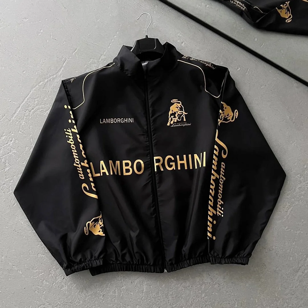 Unisex Classic Team Logo Retro Racing Jacket