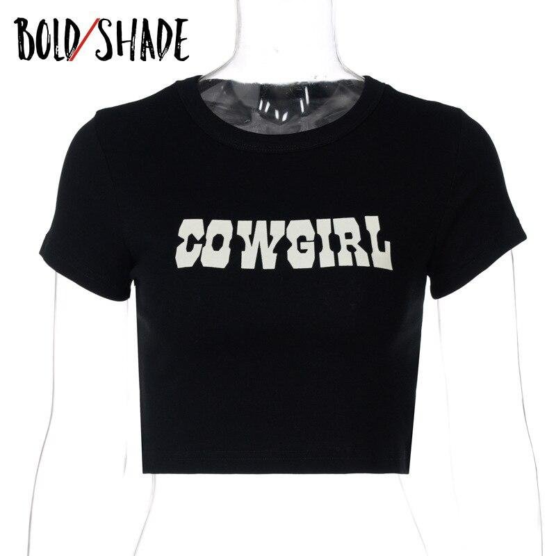 Bold Shade Vintage 90s Streetwear Brown Crop Top Indie Clothes Aesthetic Letter print T Shirts Short Sleeve Summer Women Tee Hot