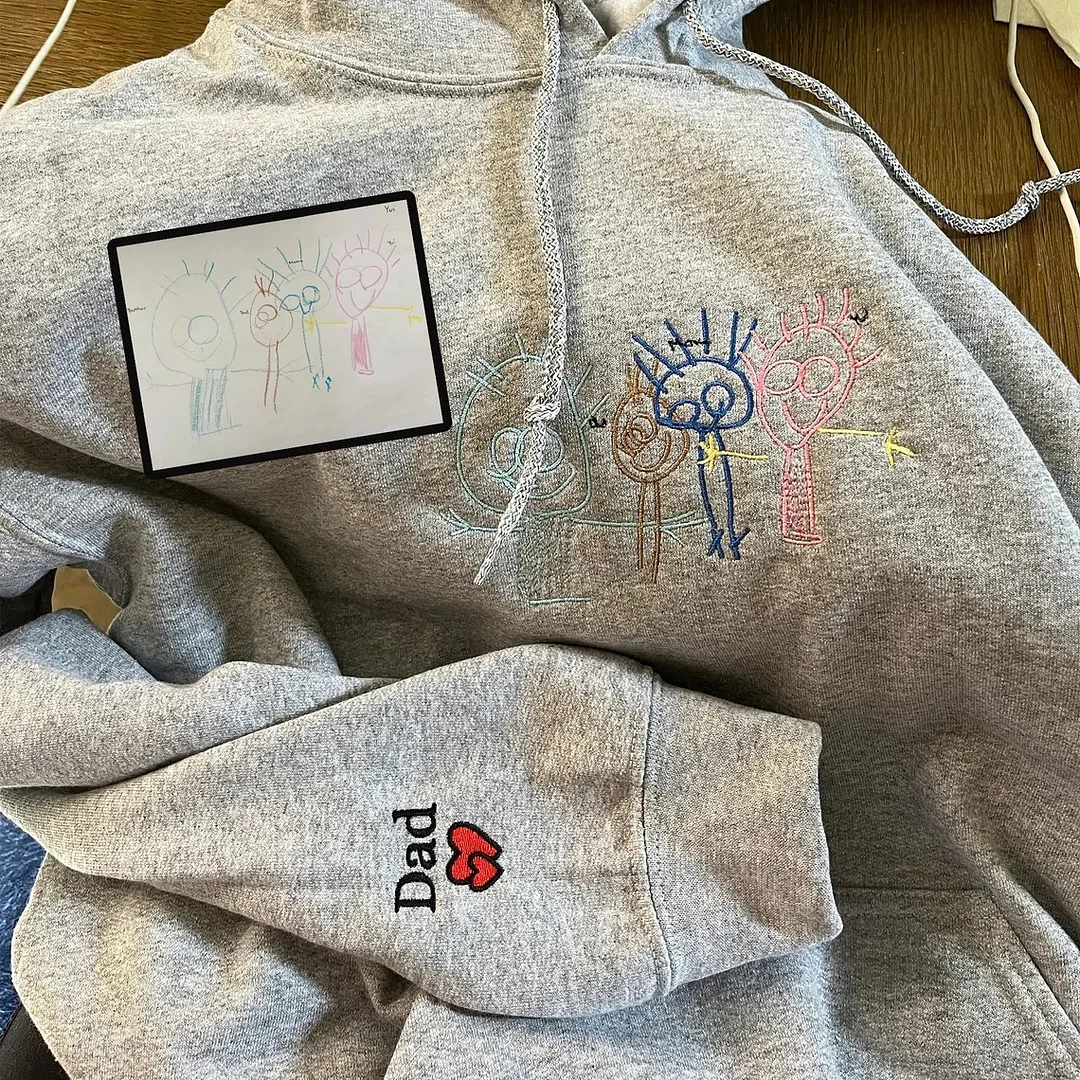 Custom Embroidered Kids Drawing Sweatshirt