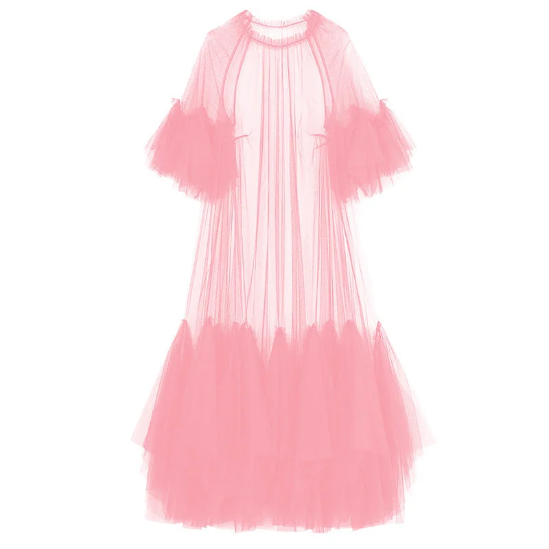 Brownm Hem Pleated Holiday Long Elegant Dresses