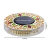 4Pcs LED Mosaic Solar Disk Light Solar-Powered Decorative Driveway Lamps Auto On/Off Ground Mosaic Disk Lamp for Outdoor Walkway Patio & Lawn