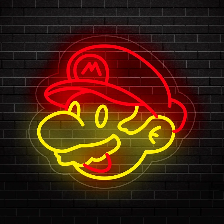 Mario Light Sign Custom Anime Neon Sign Game Room Decor Super Mario Light  Mario Brothers Sign Gifts for Teens