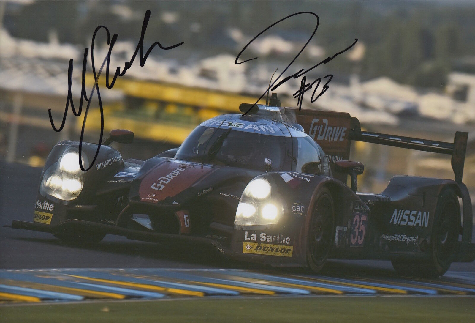 Jann Mardenborough and Mark Shulzhitskiy Hand Signed G-Drive 12x8 Photo Poster painting 3.