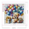 (40*40cm)Bear - Round Partial AB Drill Diamond Painting