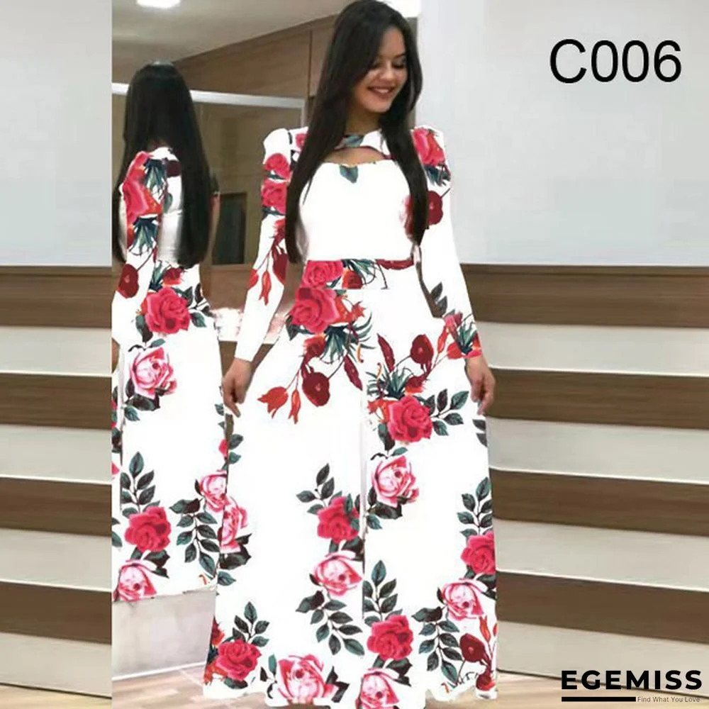 Color Blocking Flower Hip Wrap Dress Short Sleeved Dress Black Dresses | EGEMISS