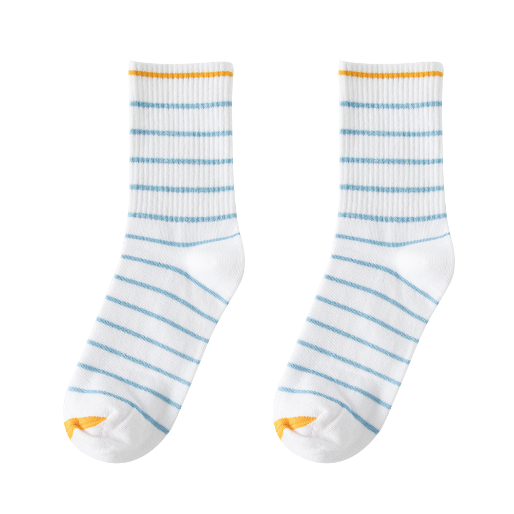 

1 Pair Striped Print Socks Mid-Calf Length Socks Street Adult Soft Socks, 501 Original