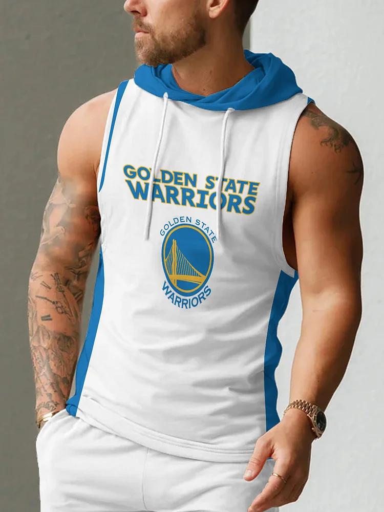 Golden State Warriors  Men's Casual Comfy Sleeveless Hooded Tank Top
