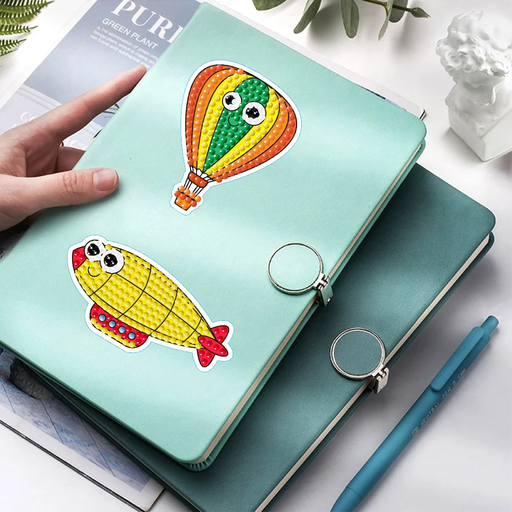 2pcs Diamonds Art Mosaic Stickers Paint by Numbers DIY Home Decor