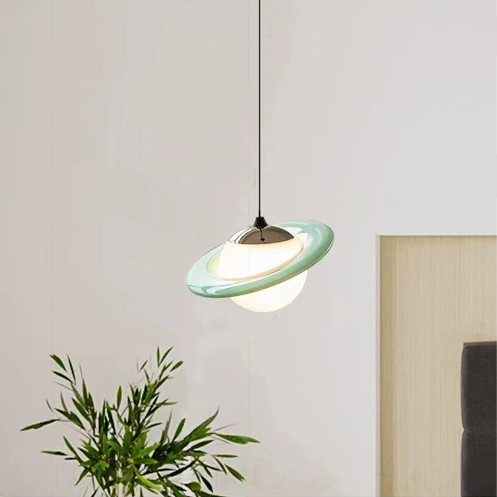 Colorful Small Planet Glass Pendant Light