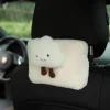 Cartoon Plush Bunny Car Used Hanging Tissue Box Storage Car Space Organizing