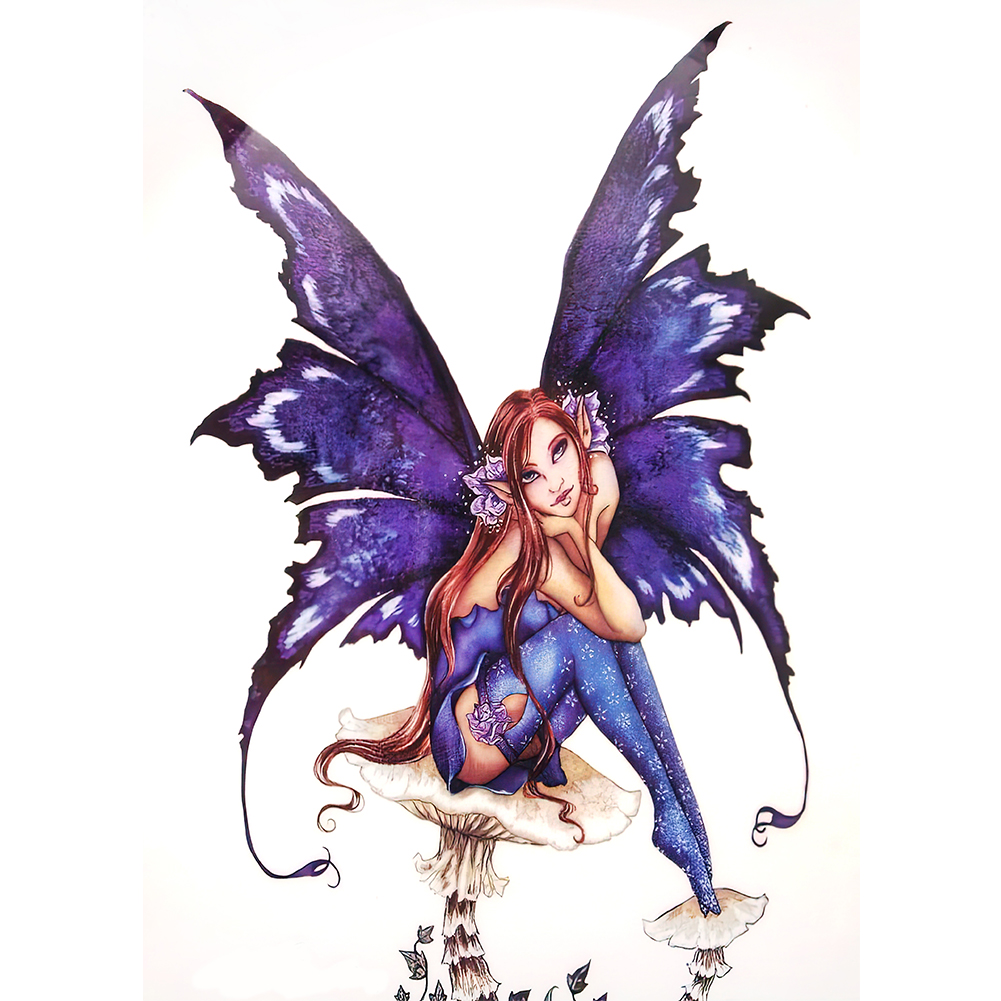 

30*40CM - Special Shaped Diamond Painting - Butterfly Fairy, 501 Original