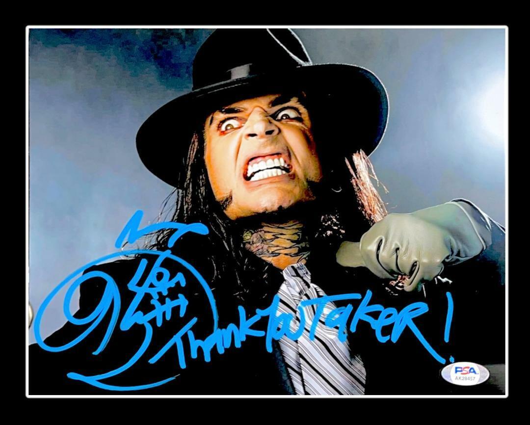 WWE JEFF HARDY HAND SIGNED 8X10 TAKER TRIBUTE Photo Poster painting WITH PROOF AND PSA COA 5