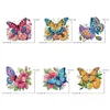 6Pcs papillon double face - 5d bricolage artisanat porte-cl&eacute;s