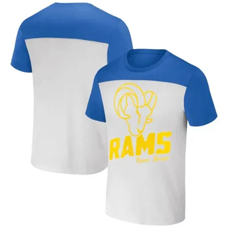 Men's Los Angeles Rams Cream/Blue x Darius Rucker Collection Colorblocked T-Shirt