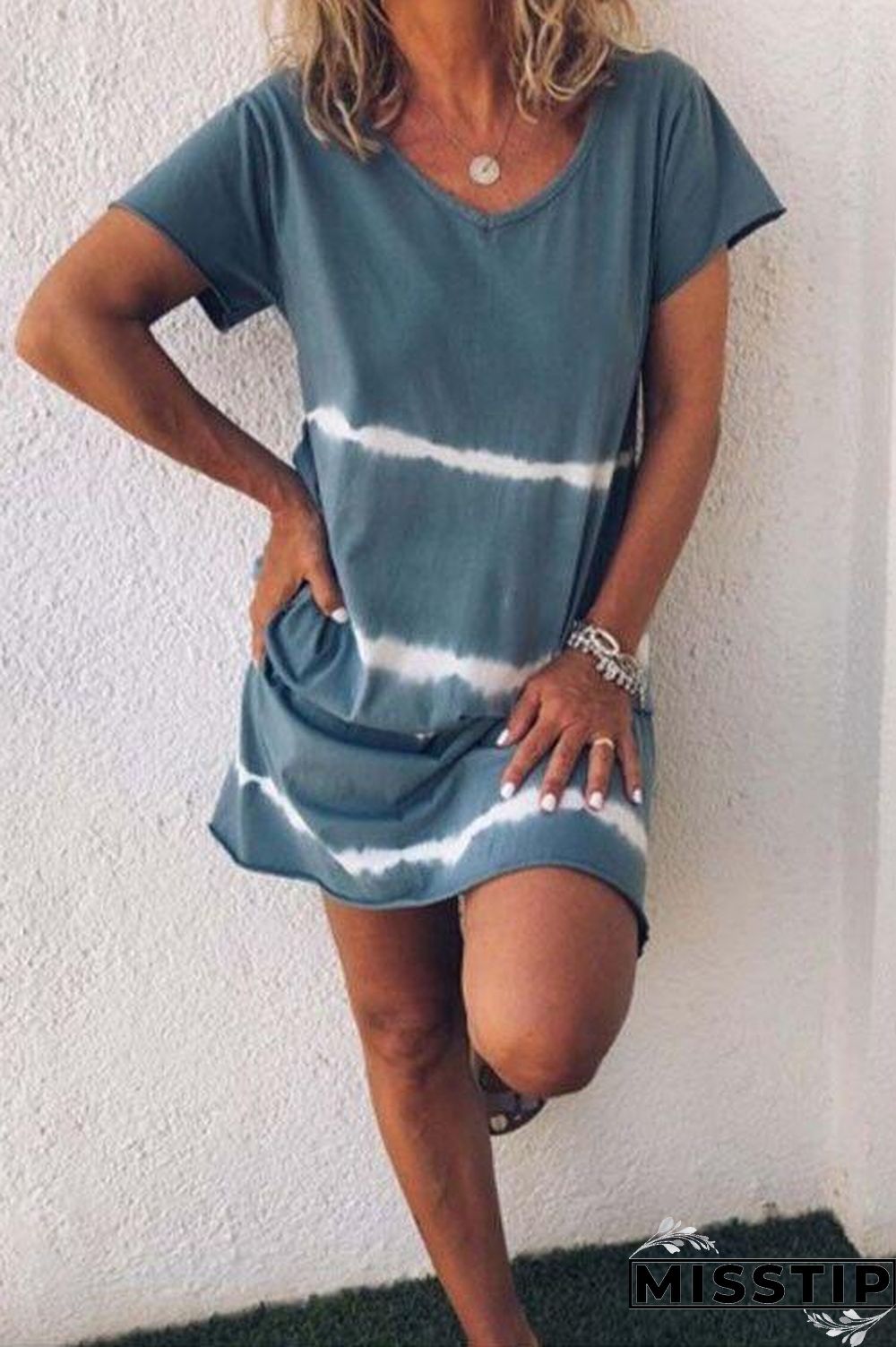 Beach Tie Dye Casual Mini Dress
