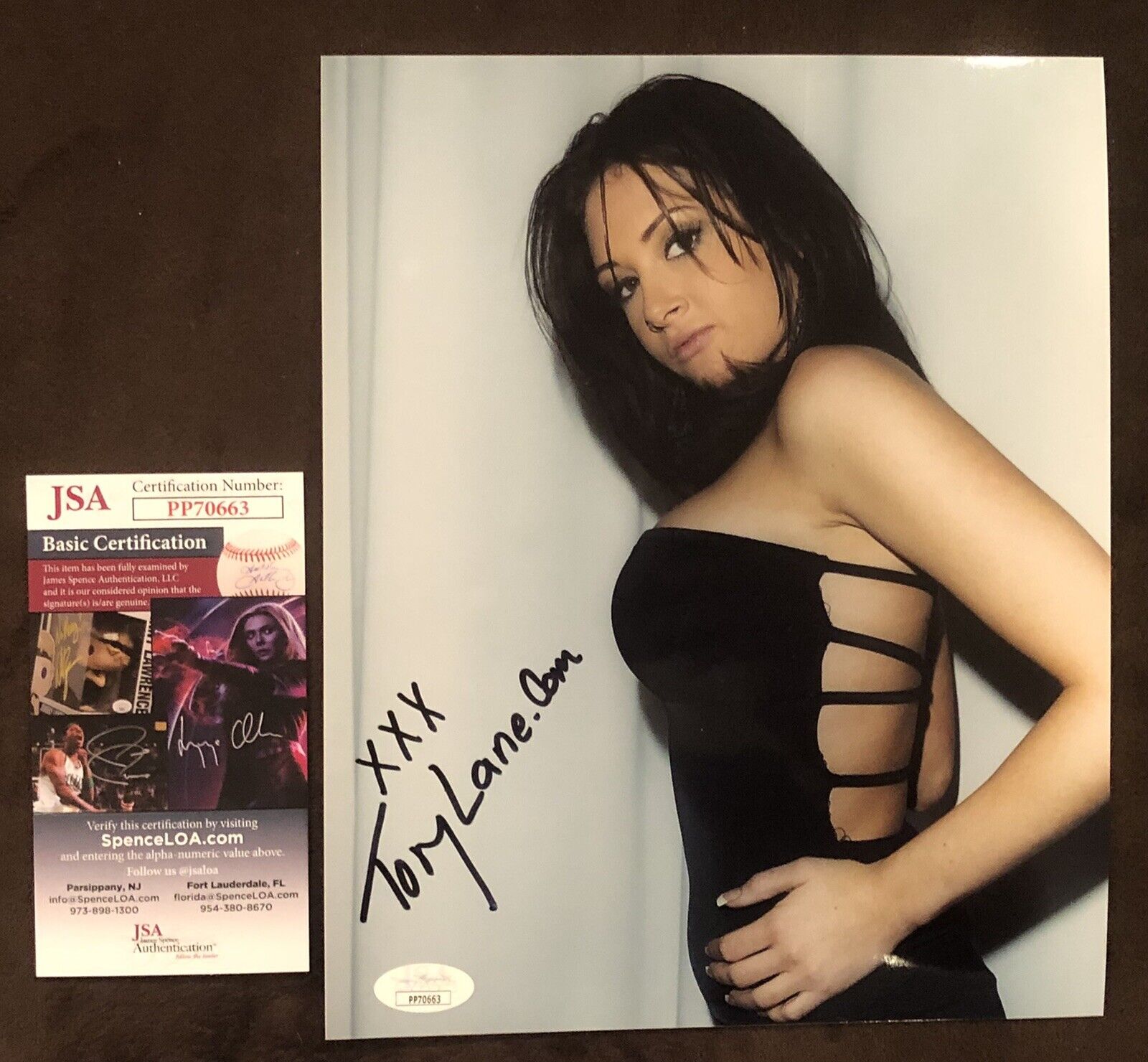 Tory Lane Adult STAR SIGNED 8X10 Photo Poster painting Autograph Sexy Naughty Hustler JSA