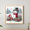 Bonhomme De Neige D&rsquo;Hiver-Perceuse Ronde Peinture Diamant-30*30CM