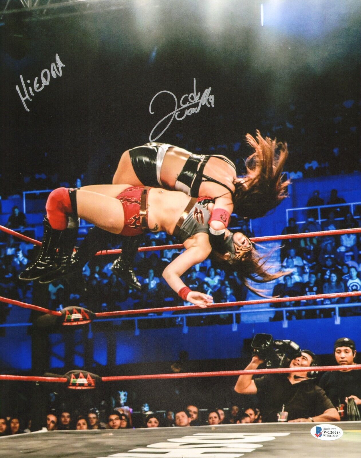 La Hiedra & Lady Maravilla Signed 11x14 Photo Poster painting BAS COA AAA Lucha Libre Picture 15