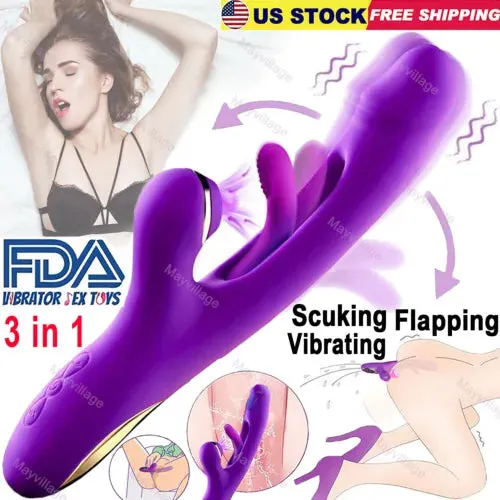 pornhint Pornhint Flapping Dildo Vibrator G-Spot Clit Sucking Licking Massager Sex Toys For Women