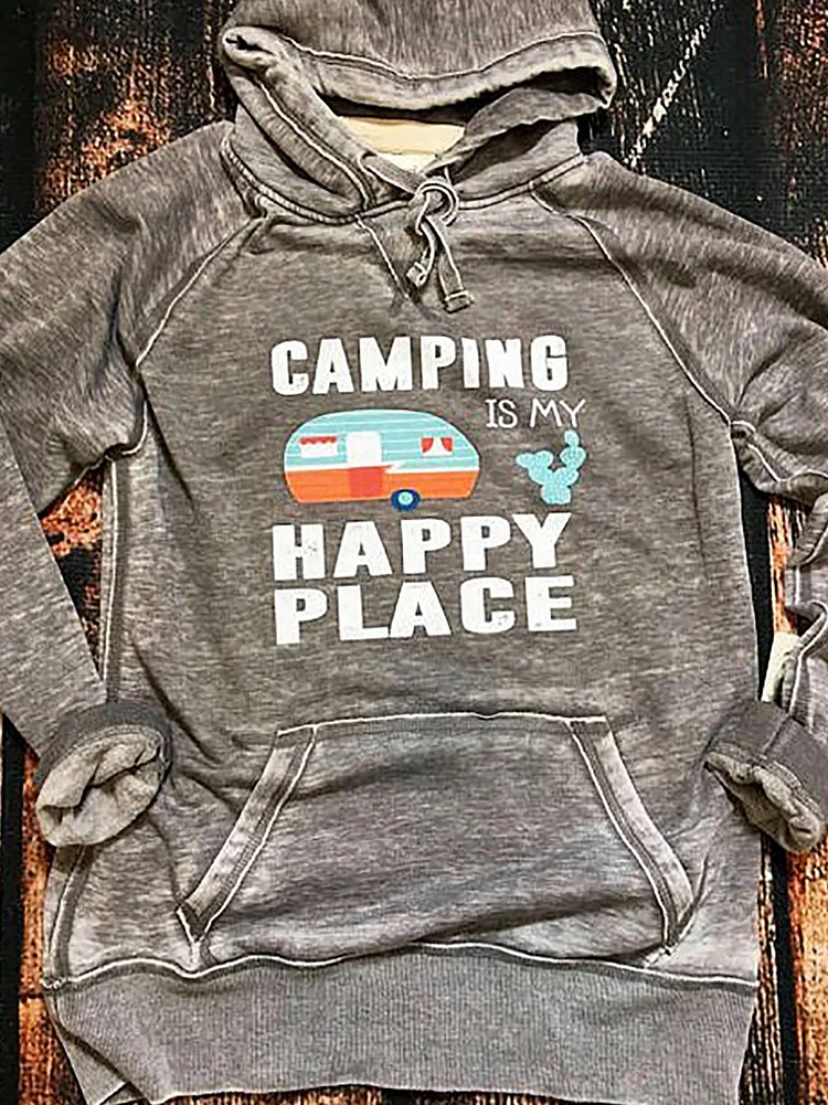 Gray Casual Hoodie Sweatshirts