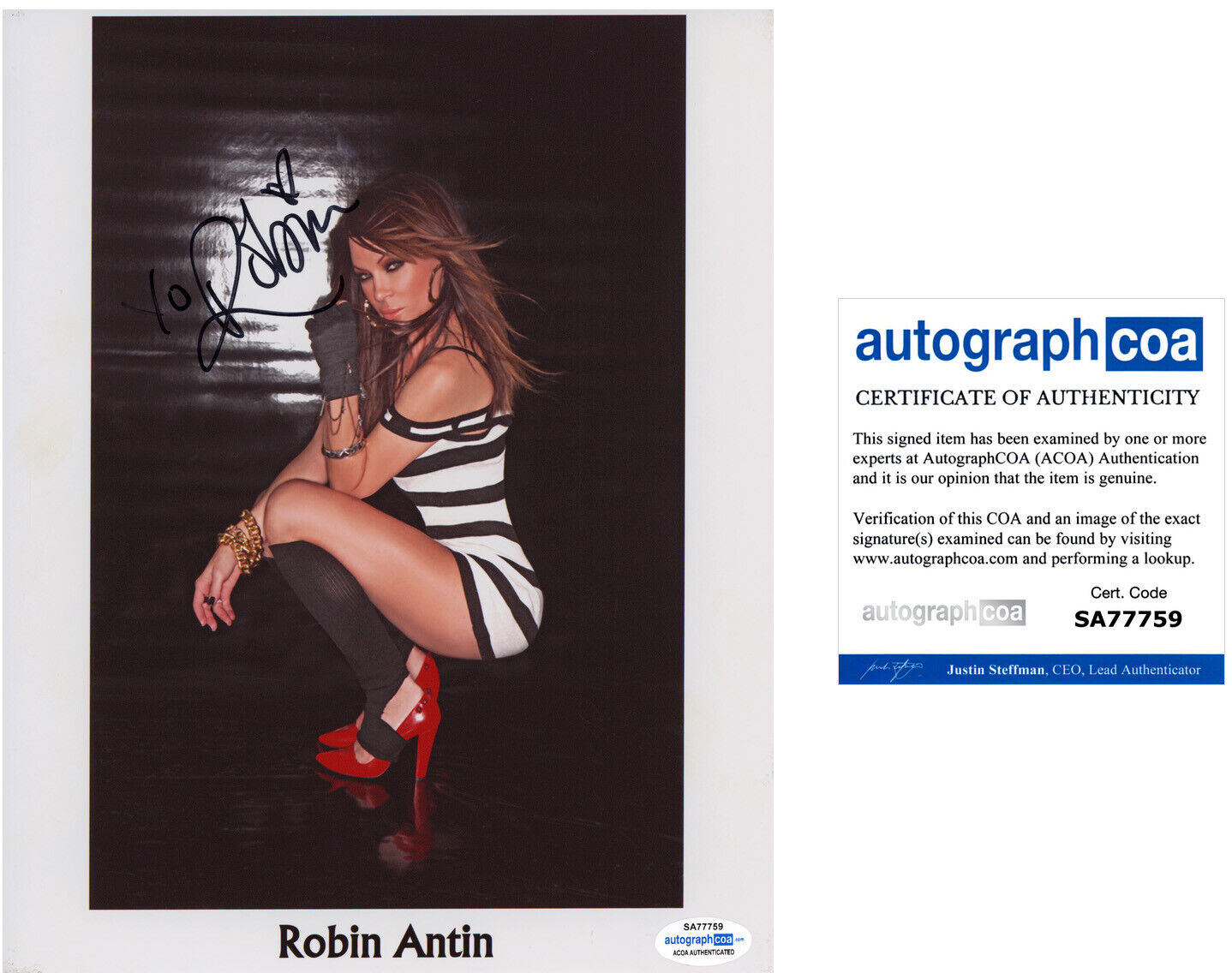 Rare ROBIN ANTIN signed Autographed 8X10 PROMO Photo Poster painting b Pussycat Doll ACOA COA