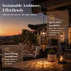 Solar Lantern Outdoor Garden Hanging Light Iron Hollow Design