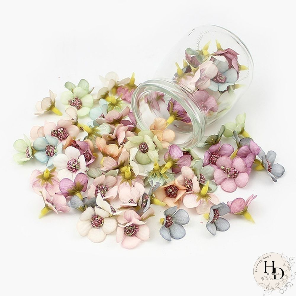 50/100pcs Multicolor Daisy Flower Head Mini Silk Artificial Flower For Wedding Engagement Party Home Decor DIY Garland Headdress