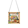 (US Local)Acrylic Flower Basket DIY Hanging Diamond Art Kits Wall Door Decor