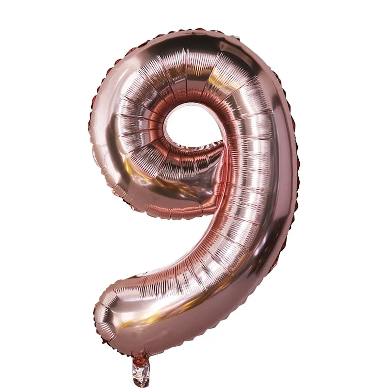 Rose Gold Birthday Party Balloons Set Happy Birthday Party Decoration Adult Foil Balloons Air Ballons Globos Supplies