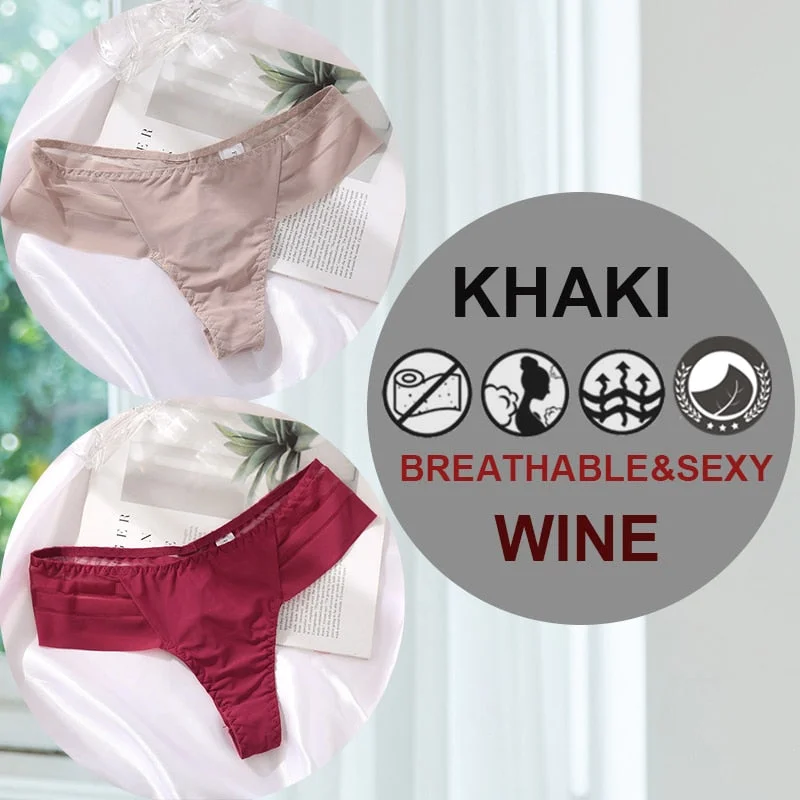 FINETOO 2PCS/Set M-XL G-string Women's Panties Sexy Perspective Seamless Panties Underwear Female See-Through Underpant Lingerie