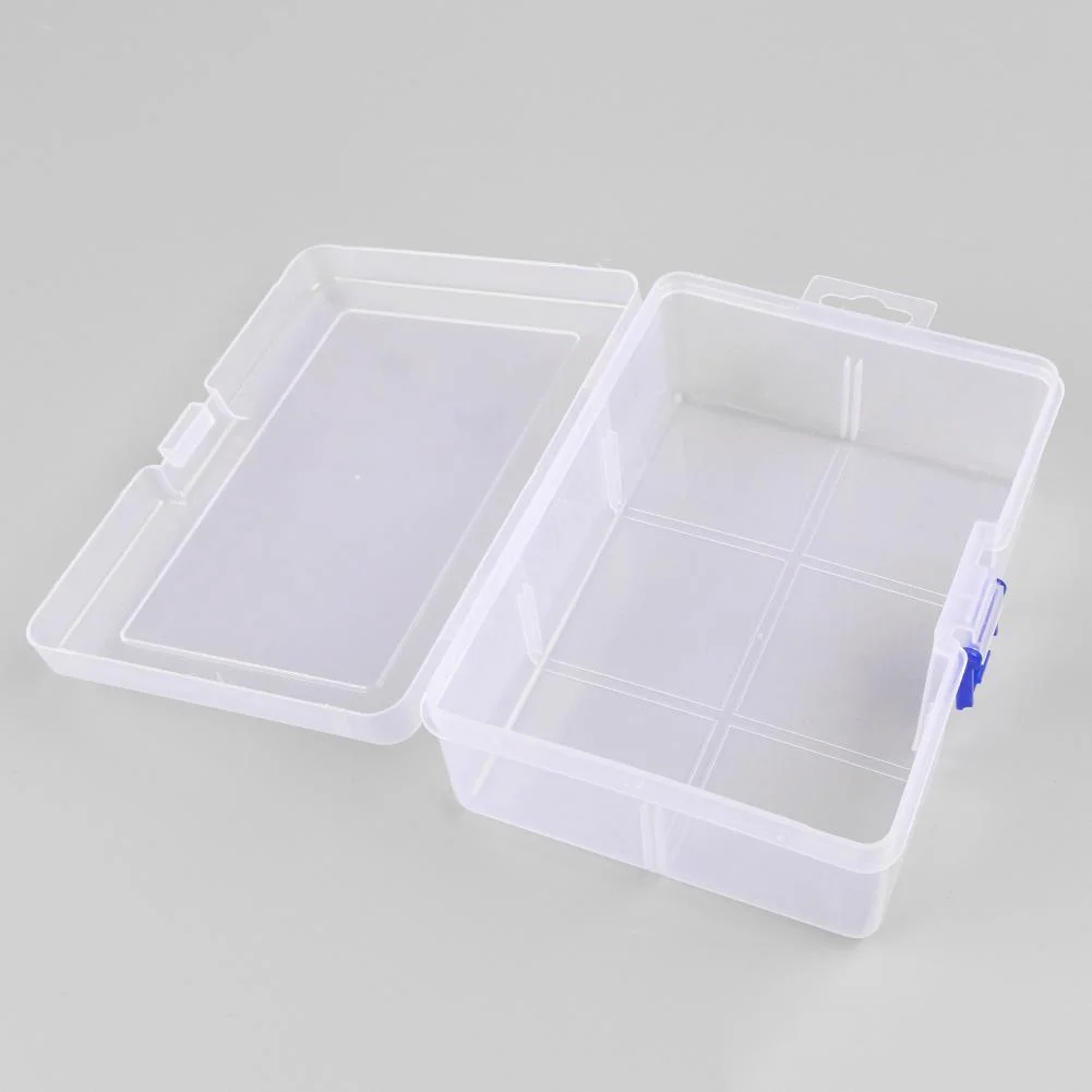 Plastic Rectangular Clear Organizer Case Hardware Tools Jewelry Storage Box