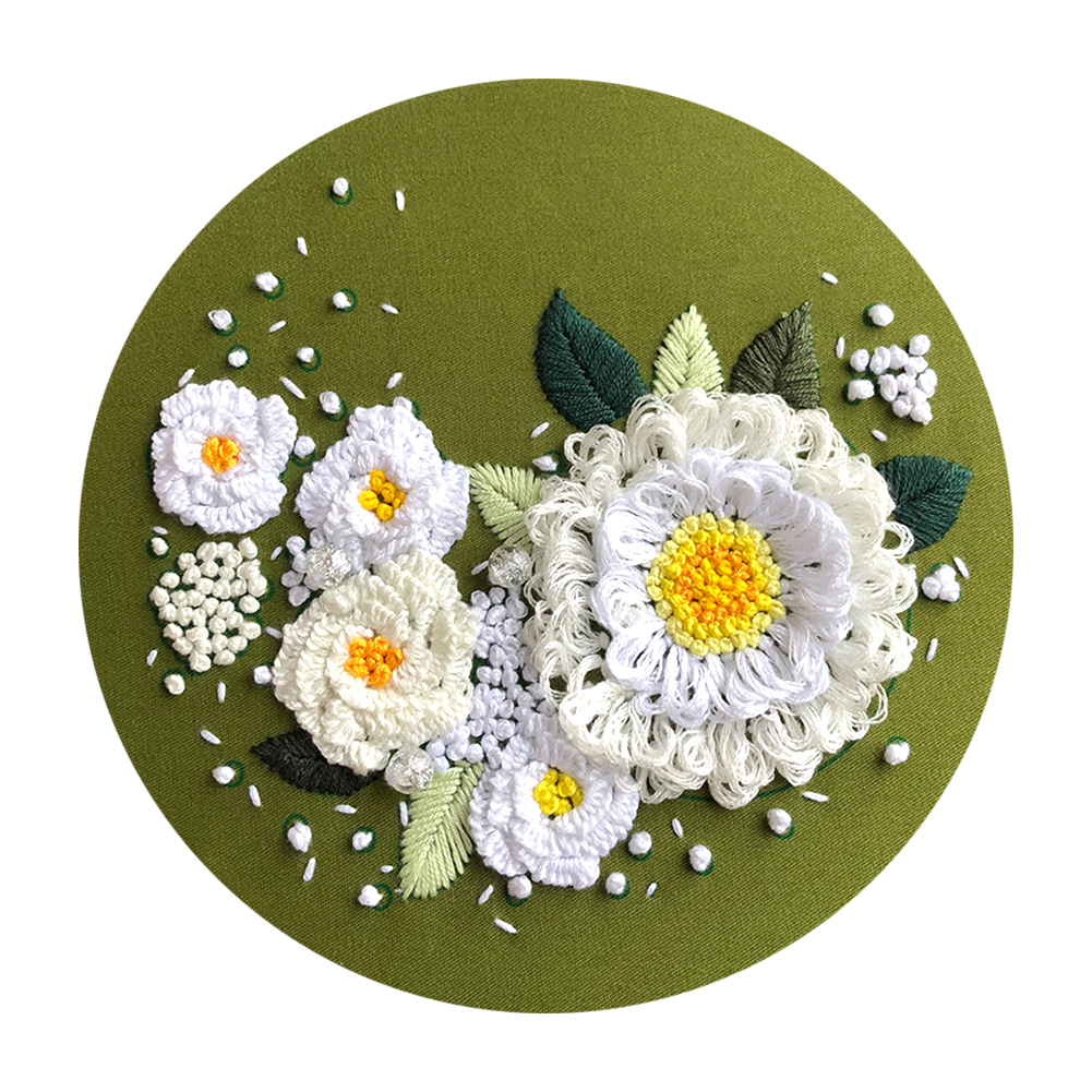 

Flowers - Embroidery - 30 X 30cm, 501 Original
