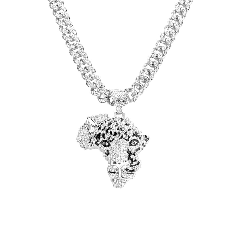 Hip-hop Color Block Alloy Inlay Rhinestones Men’s Pendant Necklace