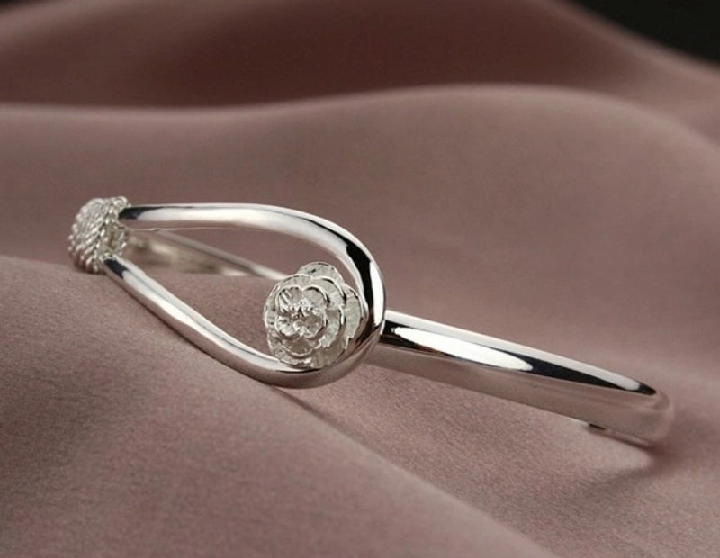 1 Piece Fashion Flower Copper Plating Bangle