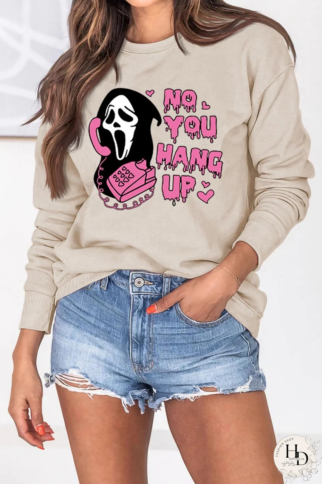 No You Hang Up Graphic Sweatshirt