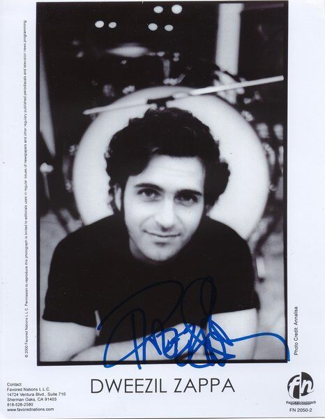 Dweezil Zappa genuine autograph 8x11