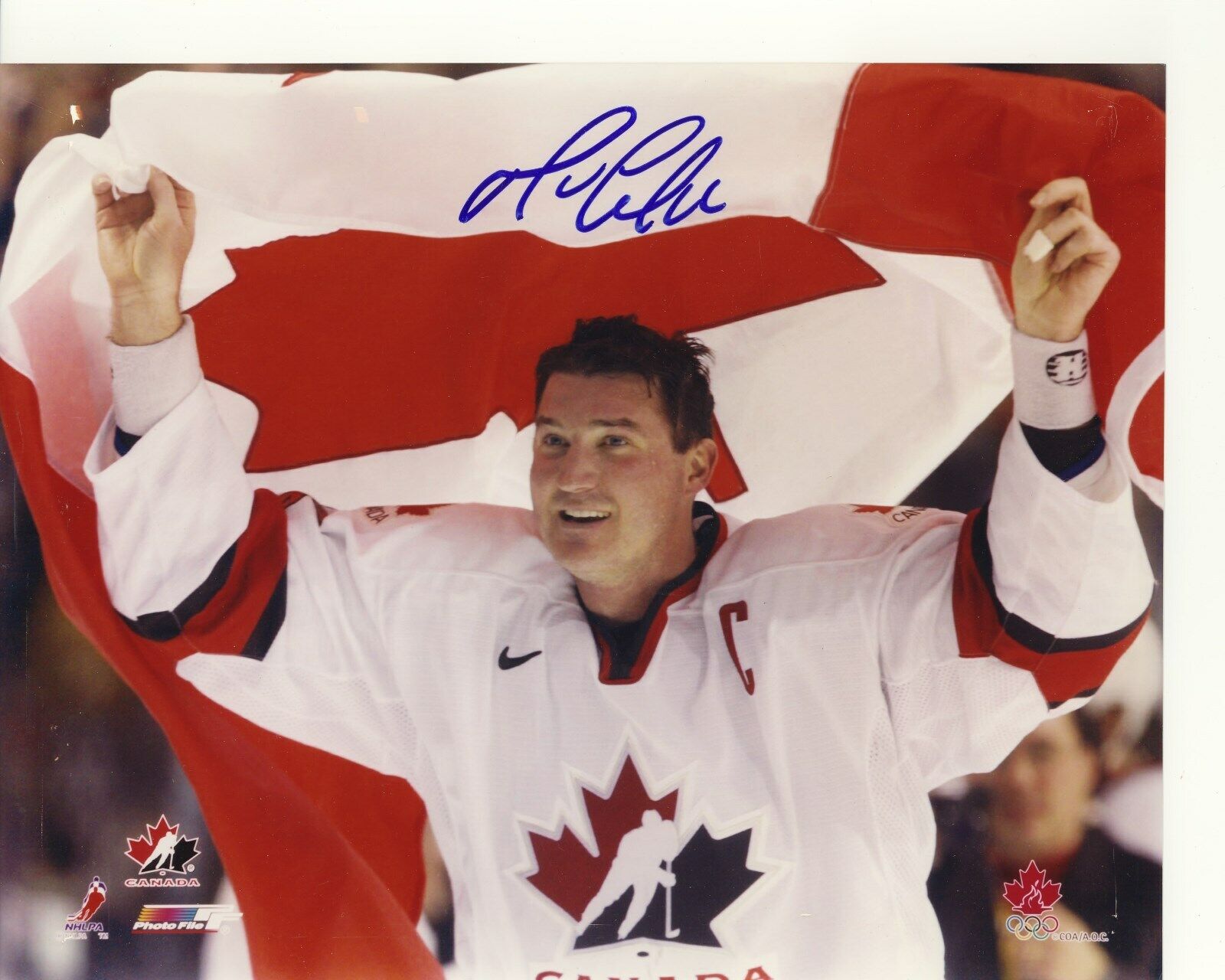 MARIO LEMIEUX Team Canada 2002 GOLD MEDAL Autographed Signed 8x10 Reprint Photo Poster painting!