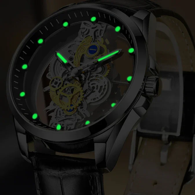 Full Automatic Double-Sided Hollow Bottomed Men's Watch