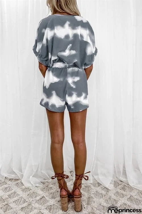 Tie Dye Drawstring Short Set