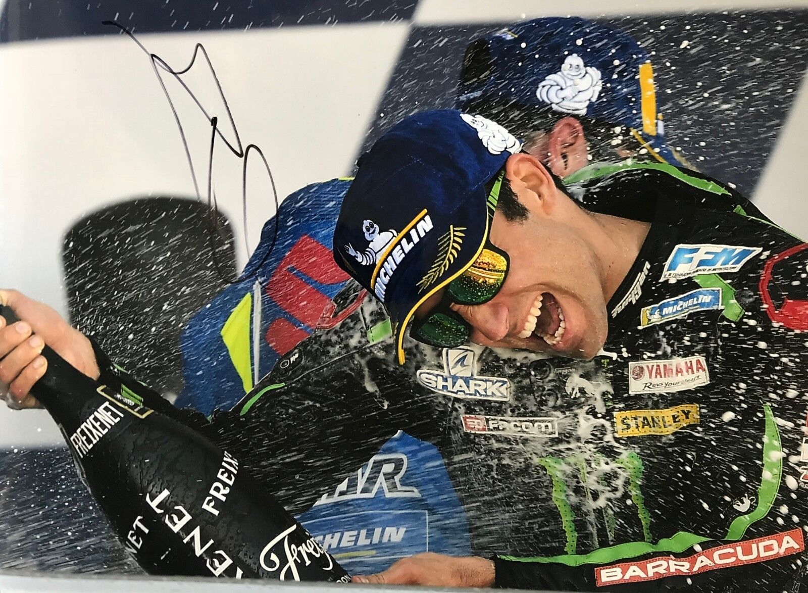 JOHANN ZARCO HAND SIGNED 16X12 Photo Poster painting TECH 3 YAMAHA MOTOGP 2018.