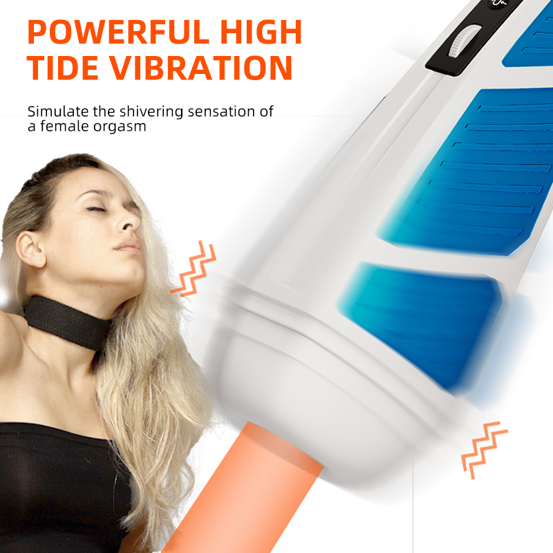 12 Frequency Vibration 5 Suction Mode Throat Clip Masturbation Cup