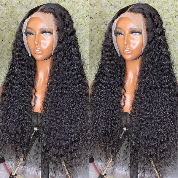 Junoda Kinky Curly 360 Lace Frontal Wig Preplucked with Baby Hair Human Hair Wigs