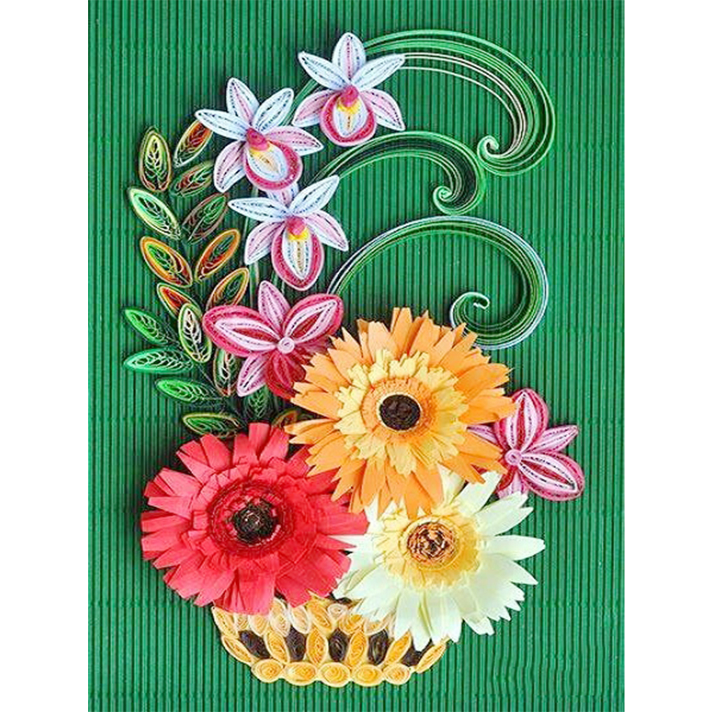 

Flower Quilling Paper - Round Drill Diamond Painting - 30*40CM, 501 Original