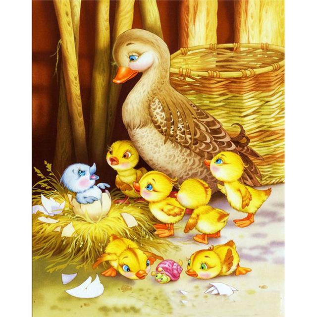 

Duck Family – Paint By Numbers - 40*50CM, 501 Original