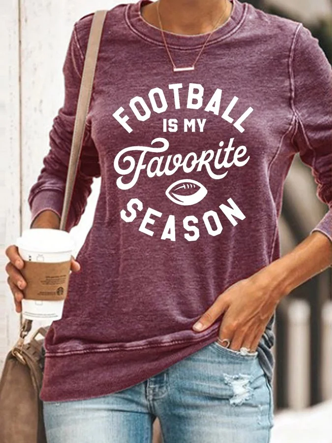 Football is My Favorite Season Prind Casual Sweatshirt socialshop